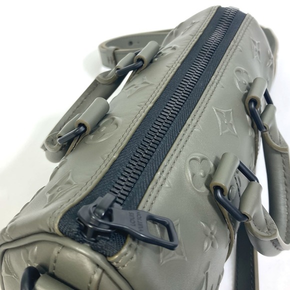 Louis Vuitton Monogram Seal Keepall Shoulder Bag Khaki - Picture 5 of 8